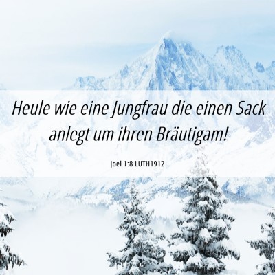 Picture 06 - Joel 1:8 LUTH1912 - Heule wie eine Jungfrau die einen Sack anlegt um - Bible Verse Picture
