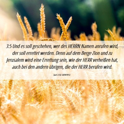 Picture 06 - Joel 2:32 LUTH1912 - 3:5 Und es soll geschehen, wer des HERRN Namen - Bible Verse Picture