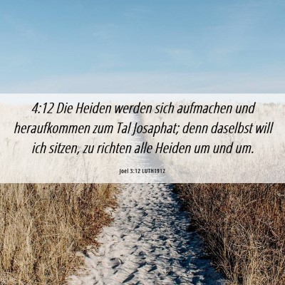 Picture 06 - Joel 3:12 LUTH1912 - 4:12 Die Heiden werden sich aufmachen und - Bible Verse Picture