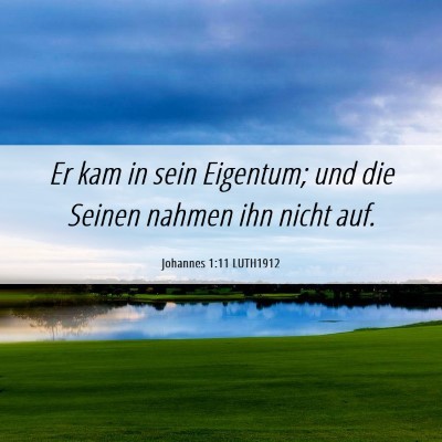 Picture 06 - Johannes 1:11 LUTH1912 - Er kam in sein Eigentum; und die Seinen nahmen - Bible Verse Picture