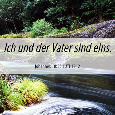 Picture 06 - Johannes 10:30 LUTH1912 - Ich und der Vater sind - Bible Verse Picture