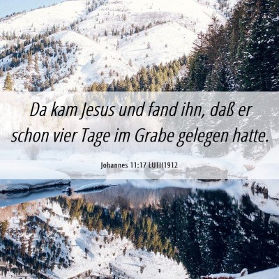 Picture 06 - Johannes 11:17 LUTH1912 - Da kam Jesus und fand ihn, daß er schon vier - Bible Verse Picture