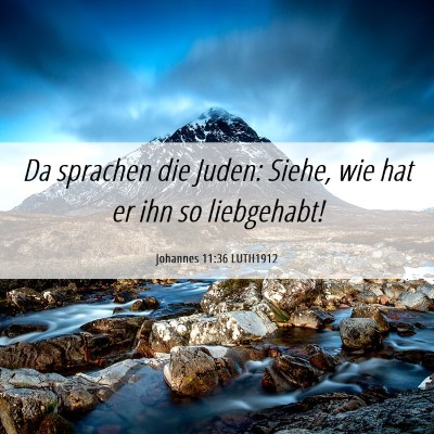 Picture 06 - Johannes 11:36 LUTH1912 - Da sprachen die Juden: Siehe, wie hat er ihn so - Bible Verse Picture
