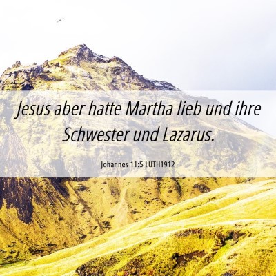 Picture 06 - Johannes 11:5 LUTH1912 - Jesus aber hatte Martha lieb und ihre Schwester - Bible Verse Picture
