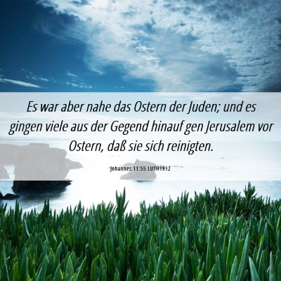 Picture 06 - Johannes 11:55 LUTH1912 - Es war aber nahe das Ostern der Juden; und es - Bible Verse Picture