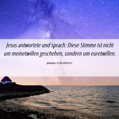 Picture 06 - Johannes 12:30 LUTH1912 - Jesus antwortete und sprach: Diese Stimme ist - Bible Verse Picture