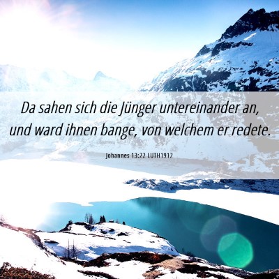 Picture 06 - Johannes 13:22 LUTH1912 - Da sahen sich die Jünger untereinander an, und - Bible Verse Picture