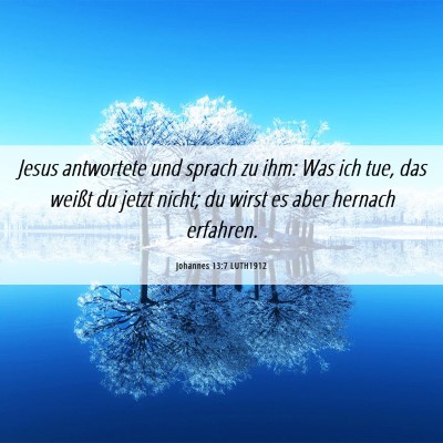 Picture 06 - Johannes 13:7 LUTH1912 - Jesus antwortete und sprach zu ihm: Was ich tue, - Bible Verse Picture
