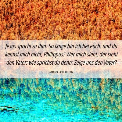 Picture 06 - Johannes 14:9 LUTH1912 - Jesus spricht zu ihm: So lange bin ich bei euch, - Bible Verse Picture