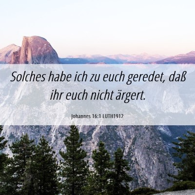 Picture 06 - Johannes 16:1 LUTH1912 - Solches habe ich zu euch geredet, daß ihr euch - Bible Verse Picture