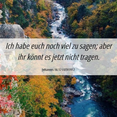 Picture 06 - Johannes 16:12 LUTH1912 - Ich habe euch noch viel zu sagen; aber ihr könnt - Bible Verse Picture