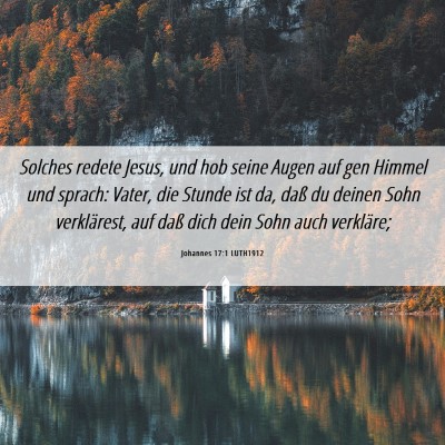 Picture 06 - Johannes 17:1 LUTH1912 - Solches redete Jesus, und hob seine Augen auf gen - Bible Verse Picture