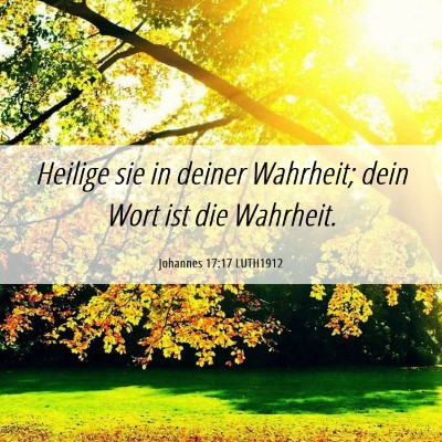 Picture 06 - Johannes 17:17 LUTH1912 - Heilige sie in deiner Wahrheit; dein Wort ist die - Bible Verse Picture