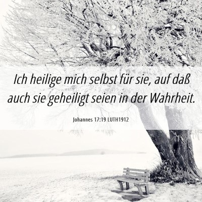 Picture 06 - Johannes 17:19 LUTH1912 - Ich heilige mich selbst für sie, auf daß auch - Bible Verse Picture