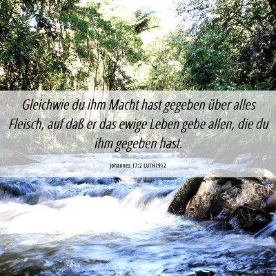 Picture 06 - Johannes 17:2 LUTH1912 - Gleichwie du ihm Macht hast gegeben über alles - Bible Verse Picture