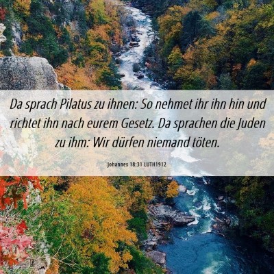 Picture 06 - Johannes 18:31 LUTH1912 - Da sprach Pilatus zu ihnen: So nehmet ihr ihn hin - Bible Verse Picture