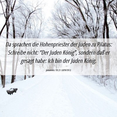Picture 06 - Johannes 19:21 LUTH1912 - Da sprachen die Hohenpriester der Juden zu - Bible Verse Picture