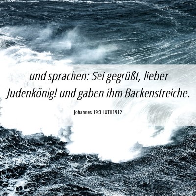 Picture 06 - Johannes 19:3 LUTH1912 - und sprachen: Sei gegrüßt, lieber Judenkönig! - Bible Verse Picture