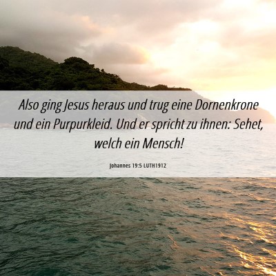 Picture 06 - Johannes 19:5 LUTH1912 - Also ging Jesus heraus und trug eine Dornenkrone - Bible Verse Picture