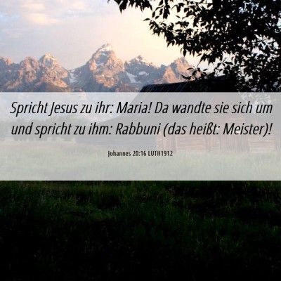 Picture 06 - Johannes 20:16 LUTH1912 - Spricht Jesus zu ihr: Maria! Da wandte sie sich - Bible Verse Picture