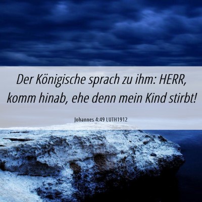 Picture 06 - Johannes 4:49 LUTH1912 - Der Königische sprach zu ihm: HERR, komm hinab, - Bible Verse Picture