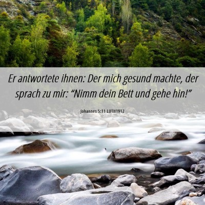 Picture 06 - Johannes 5:11 LUTH1912 - Er antwortete ihnen: Der mich gesund machte, der - Bible Verse Picture