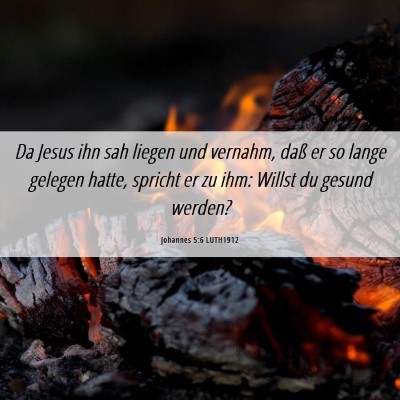 Picture 06 - Johannes 5:6 LUTH1912 - Da Jesus ihn sah liegen und vernahm, daß er so - Bible Verse Picture
