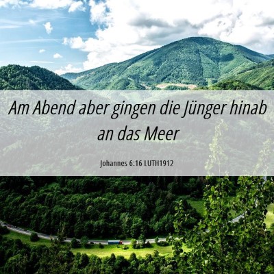 Picture 06 - Johannes 6:16 LUTH1912 - Am Abend aber gingen die Jünger hinab an das - Bible Verse Picture