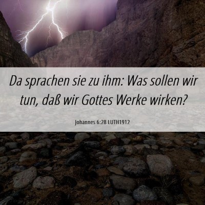 Picture 06 - Johannes 6:28 LUTH1912 - Da sprachen sie zu ihm: Was sollen wir tun, daß - Bible Verse Picture