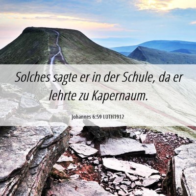 Picture 06 - Johannes 6:59 LUTH1912 - Solches sagte er in der Schule, da er lehrte zu - Bible Verse Picture