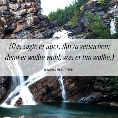 Picture 06 - Johannes 6:6 LUTH1912 - (Das sagte er aber, ihn zu versuchen; denn er - Bible Verse Picture