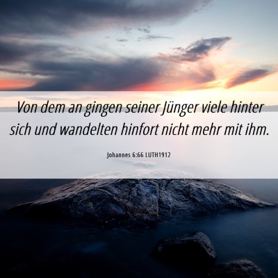 Picture 06 - Johannes 6:66 LUTH1912 - Von dem an gingen seiner Jünger viele hinter - Bible Verse Picture