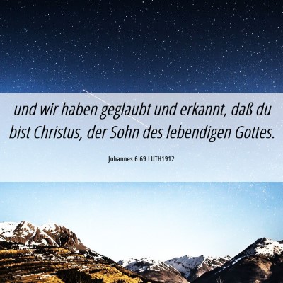 Picture 06 - Johannes 6:69 LUTH1912 - und wir haben geglaubt und erkannt, daß du bist - Bible Verse Picture