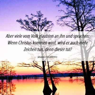 Picture 06 - Johannes 7:31 LUTH1912 - Aber viele vom Volk glaubten an ihn und sprachen: - Bible Verse Picture