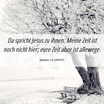 Picture 06 - Johannes 7:6 LUTH1912 - Da spricht Jesus zu ihnen: Meine Zeit ist noch - Bible Verse Picture