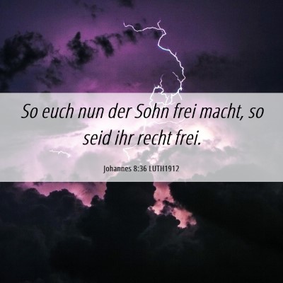 Picture 06 - Johannes 8:36 LUTH1912 - So euch nun der Sohn frei macht, so seid ihr - Bible Verse Picture