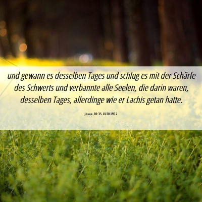 Picture 06 - Josua 10:35 LUTH1912 - und gewann es desselben Tages und schlug es mit - Bible Verse Picture