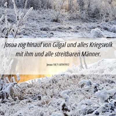 Picture 06 - Josua 10:7 LUTH1912 - Josua zog hinauf von Gilgal und alles Kriegsvolk - Bible Verse Picture