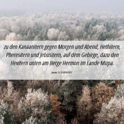 Picture 06 - Josua 11:3 LUTH1912 - zu den Kanaanitern gegen Morgen und Abend, - Bible Verse Picture