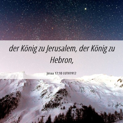 Picture 06 - Josua 12:10 LUTH1912 - der König zu Jerusalem, der König zu - Bible Verse Picture