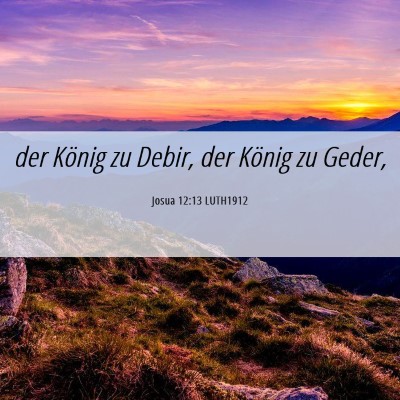 Picture 06 - Josua 12:13 LUTH1912 - der König zu Debir, der König zu - Bible Verse Picture