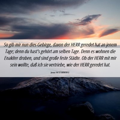 Picture 06 - Josua 14:12 LUTH1912 - So gib mir nun dies Gebirge, davon der HERR - Bible Verse Picture