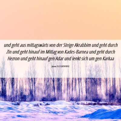 Picture 06 - Josua 15:3 LUTH1912 - und geht aus mittagswärts von der Steige - Bible Verse Picture