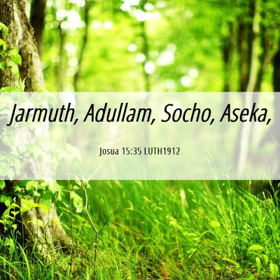 Picture 06 - Josua 15:35 LUTH1912 - Jarmuth, Adullam, Socho, - Bible Verse Picture