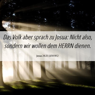 Picture 06 - Josua 24:21 LUTH1912 - Das Volk aber sprach zu Josua: Nicht also, - Bible Verse Picture