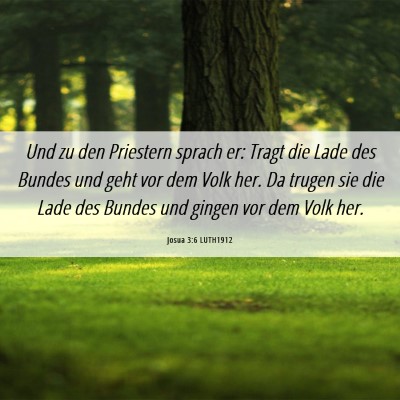 Picture 06 - Josua 3:6 LUTH1912 - Und zu den Priestern sprach er: Tragt die Lade - Bible Verse Picture