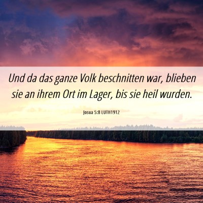 Picture 06 - Josua 5:8 LUTH1912 - Und da das ganze Volk beschnitten war, blieben - Bible Verse Picture