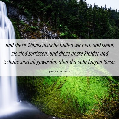 Picture 06 - Josua 9:13 LUTH1912 - und diese Weinschläuche füllten wir neu, und - Bible Verse Picture