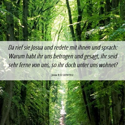 Picture 06 - Josua 9:22 LUTH1912 - Da rief sie Josua und redete mit ihnen und - Bible Verse Picture