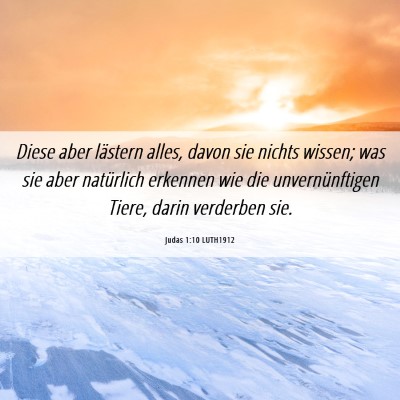 Picture 06 - Judas 1:10 LUTH1912 - Diese aber lästern alles, davon sie nichts - Bible Verse Picture